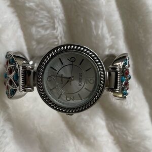 Studio Silver Watch with Colorful Accents